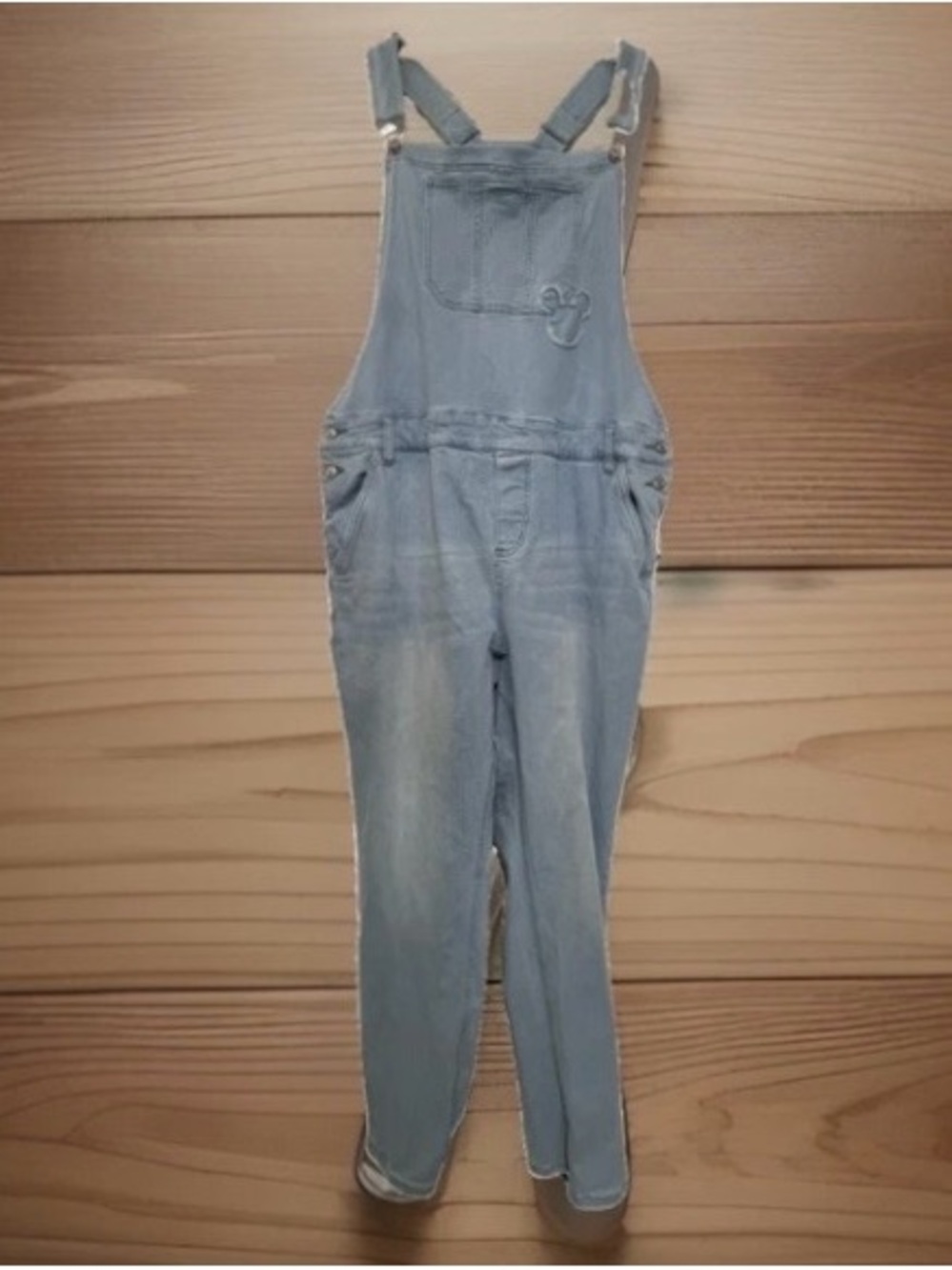 Disney Parks Our Universe Mickey Mouse Bib Overalls Blue Jean Denim Women’s XXL